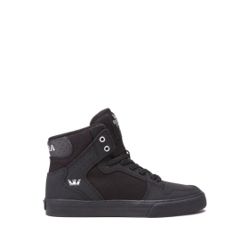 Supra VAIDER Høye Sneakers Barn Svart/Sølv/Svart | NO-50177